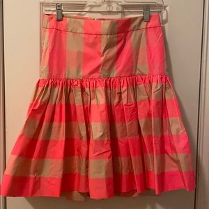 JCrew Pink Buffalo Plaid Taffeta Skirt